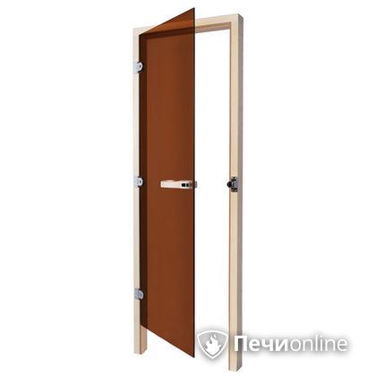 Дверь для бани Sawo Дверь 730 - 3SGD бронза левая без порога кедр 690mm х 1850mm в Ревде