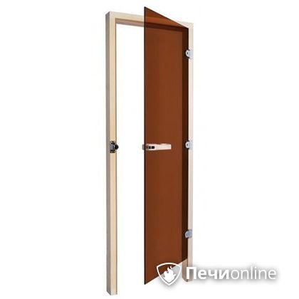 Дверь для бани Sawo  730 - 3SGА бронза правая без порога осина  690mm х 1890mm в Ревде