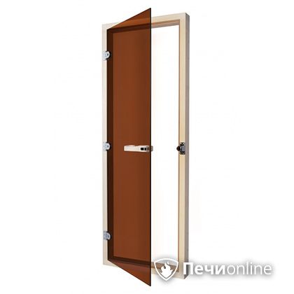 Дверь для бани Sawo Дверь 730 - 4SGА  осина 690mm х 1890mm  Бронза с порогом в Ревде
