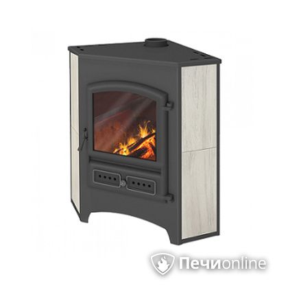 Печь-камин Этна (БКД) угловой беж. 9 кВт (150 кв.м) в Ревде