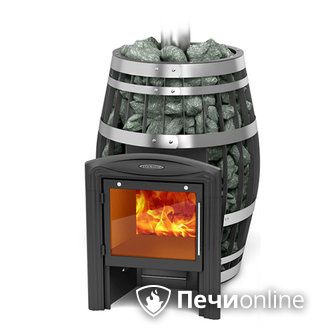 Дровяная банная печь TMF Саяны XXL 2015 Carbon Витра с закрытой каменкой в Ревде