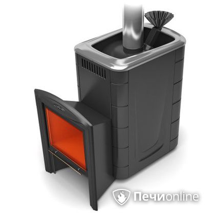 Дровяная банная печь TMF Гейзер 2014 Carbon Витра антрацит в Ревде