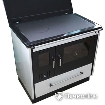 Отопительно-варочная печь МастерПечь ПВ-02 с духовым шкафом, 8.5 кВт (белый) в Ревде